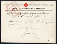 1870 SWISS RED CROSS MAIL